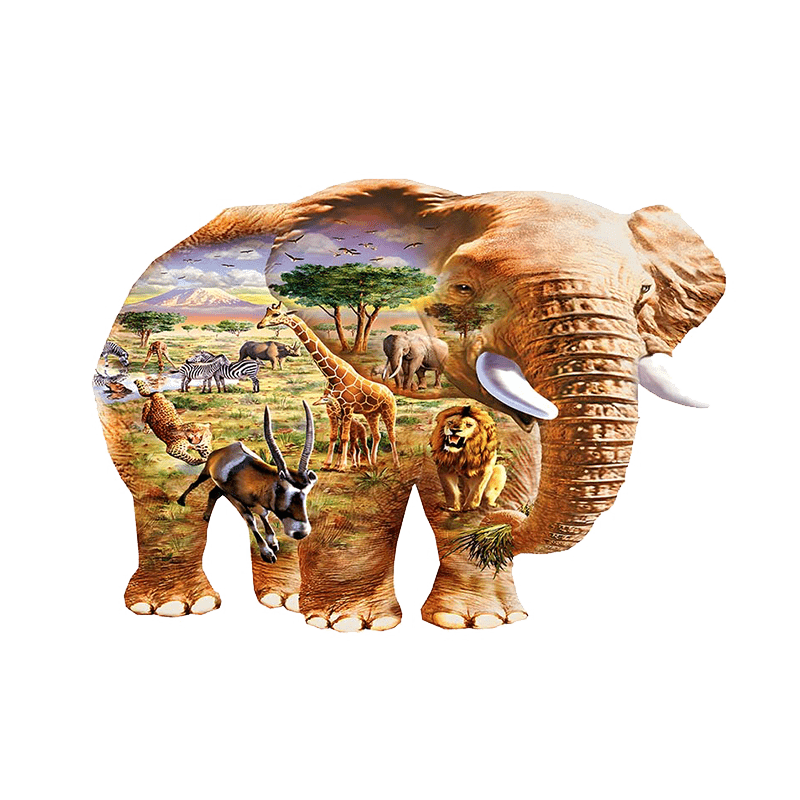 African Elephant Alien Jigsaw Puzzle Toy