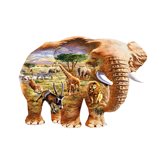 African Elephant Alien Jigsaw Puzzle Toy