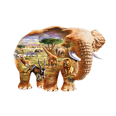African Elephant Alien Jigsaw Puzzle Toy