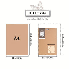 3D Wooden Animal Puzzle Kit Home Office Decoration Gift Kids Adults