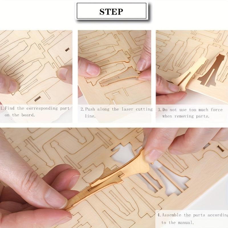 3D Wooden Animal Puzzle Kit Home Office Decoration Gift Kids Adults