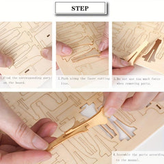 3D Wooden Animal Puzzle Kit Home Office Decoration Gift Kids Adults