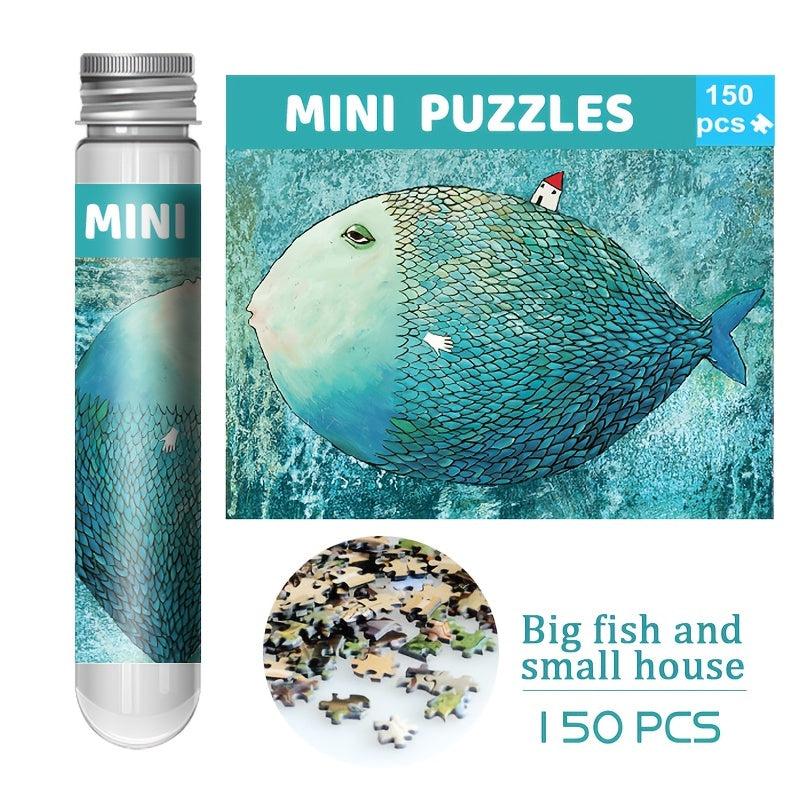 150pc Mini Paper Test Tube Puzzle Jigsaw Educational Decompression