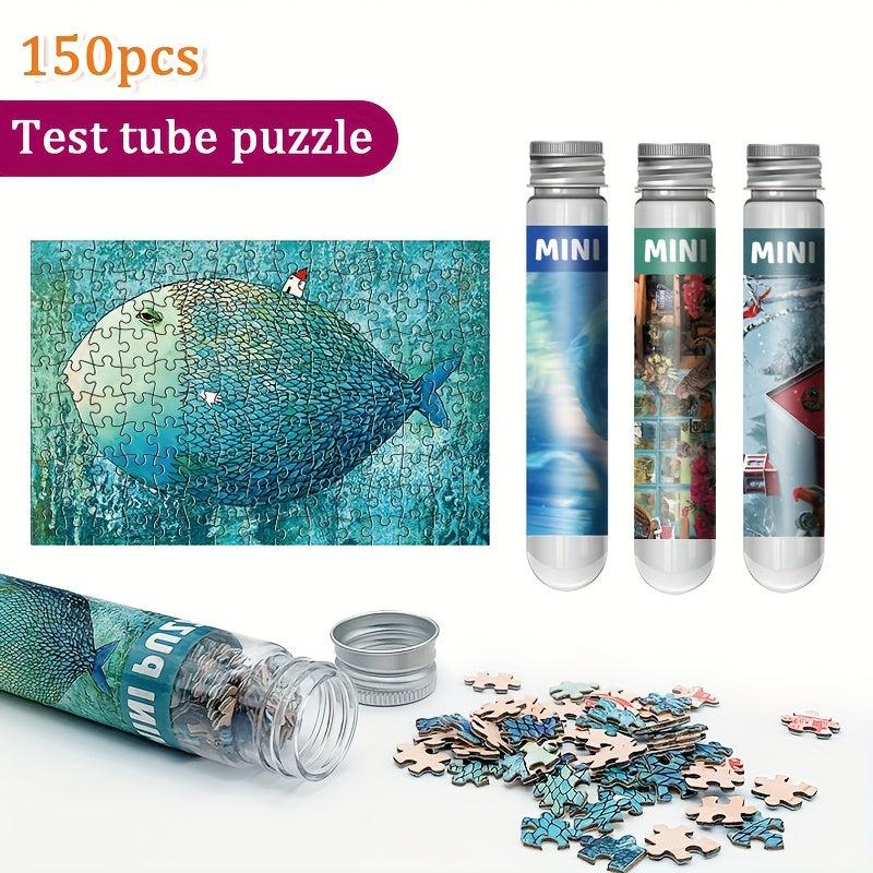 150pc Mini Paper Test Tube Puzzle Jigsaw Educational Decompression