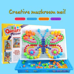 Educational Mushroom Nail DIY Toy Set 3D Puzzle Game