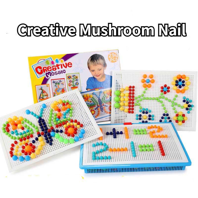 Educational Mushroom Nail DIY Toy Set 3D Puzzle Game