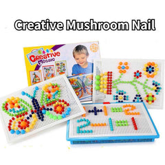 Educational Mushroom Nail DIY Toy Set 3D Puzzle Game