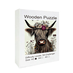 Cow Wooden Puzzle For Advanced Players Creative Various Special Shapes