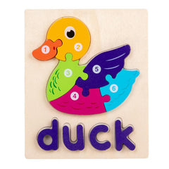 Wooden Animals Jigsaw Puzzles for Toddlers 3 4 5 Years Old Montessori Educationa