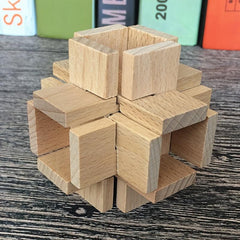 Wooden Kongming Lock Puzzle for Office and Kids