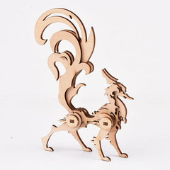 Wooden 3D Jigsaw Puzzle Animal Toy for Kids