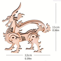 Wooden 3D Jigsaw Puzzle Animal Toy for Kids