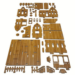 DIY Wooden Small House Puzzle Creativ...
