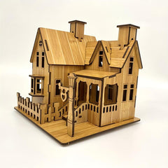 DIY Wooden Small House Puzzle Creativ...