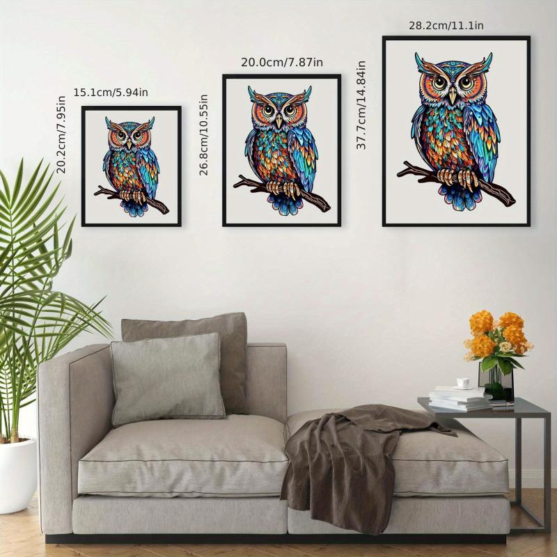 Owl Wooden Puzzle Decompressing Toy Home Decoration Painting