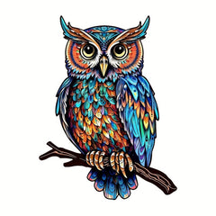 Owl Wooden Puzzle Decompressing Toy Home Decoration Painting