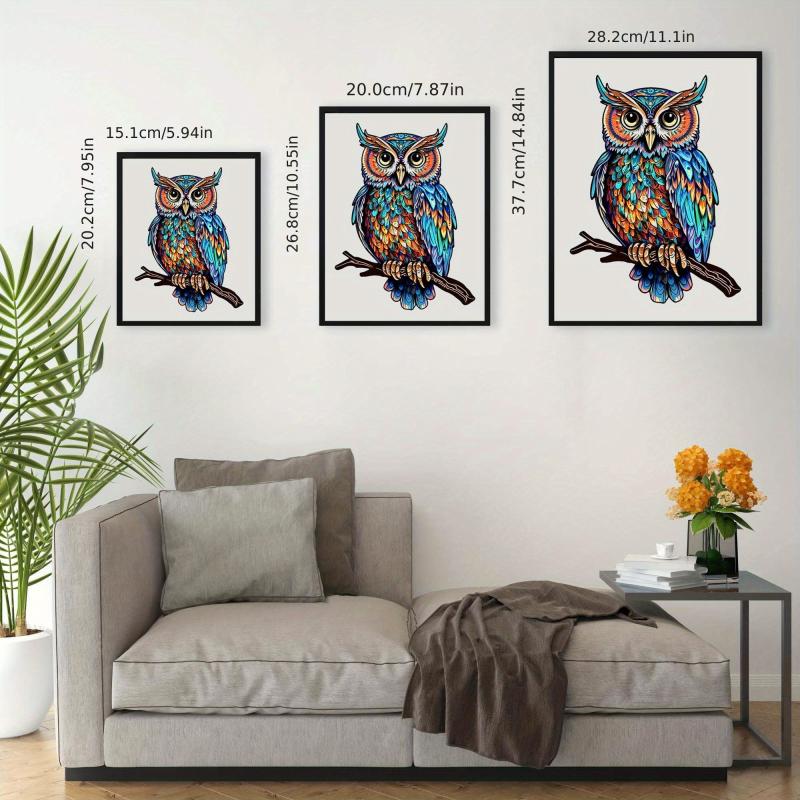 Owl Wooden Puzzle Decompressing Toy Home Decoration Painting