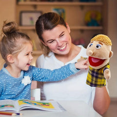 1pc Family Hand Puppets Mom Dad Siblings Plush Hand Puppets Toys Role Play