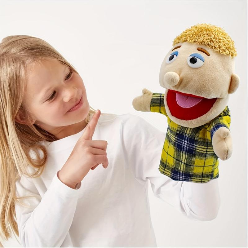 1pc Family Hand Puppets Mom Dad Siblings Plush Hand Puppets Toys Role Play