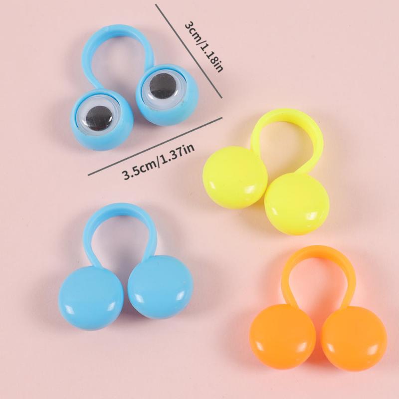 10pcs Eye Finger Puppets Rings Wiggle Eyes Toys Birthday Party Halloween Gift