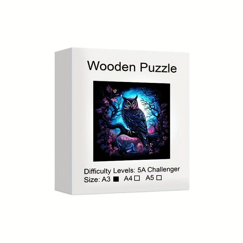 Creative Owl Wooden Puzzles - Fun Shapes for Kids & Adults