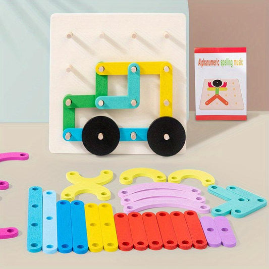 Wooden Letter Number Shape Sorting Activity for Kids