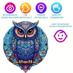 Owl Alien Wooden Puzzle Game Gift For Family
