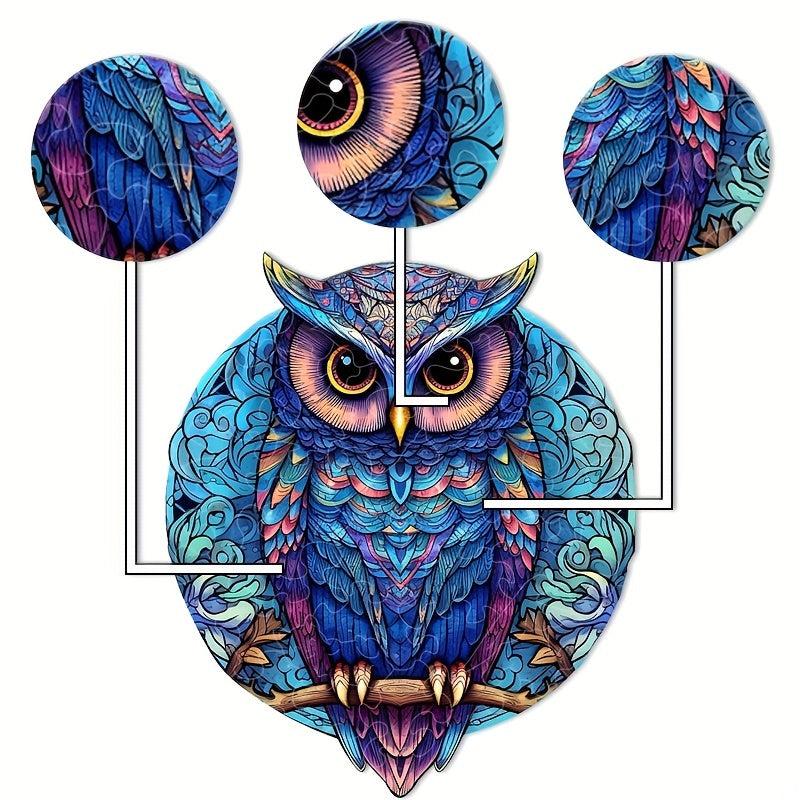 Owl Alien Wooden Puzzle Game Gift For Family