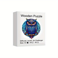 Owl Alien Wooden Puzzle Game Gift For Family