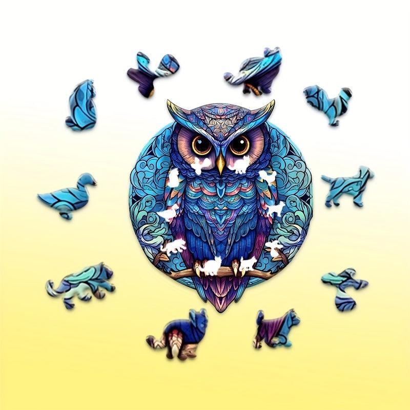 Owl Alien Wooden Puzzle Game Gift For Family