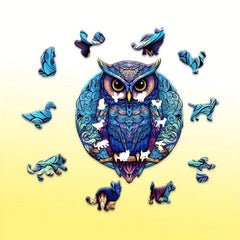 Owl Alien Wooden Puzzle Game Gift For Family