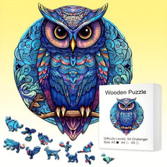Owl Alien Wooden Puzzle Game Gift For Family