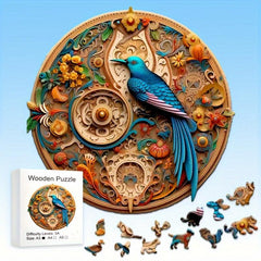 Wooden Bird-Shaped Puzzle Challenge for Mind