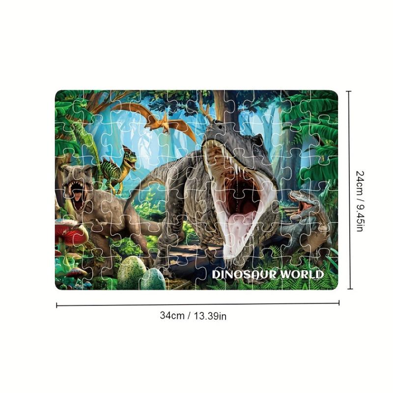 60-Piece Dinosaur Jigsaw Puzzle For Kids - Fun Puzzle For Boys And Girls