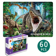 60-Piece Dinosaur Jigsaw Puzzle For Kids - Fun Puzzle For Boys And Girls