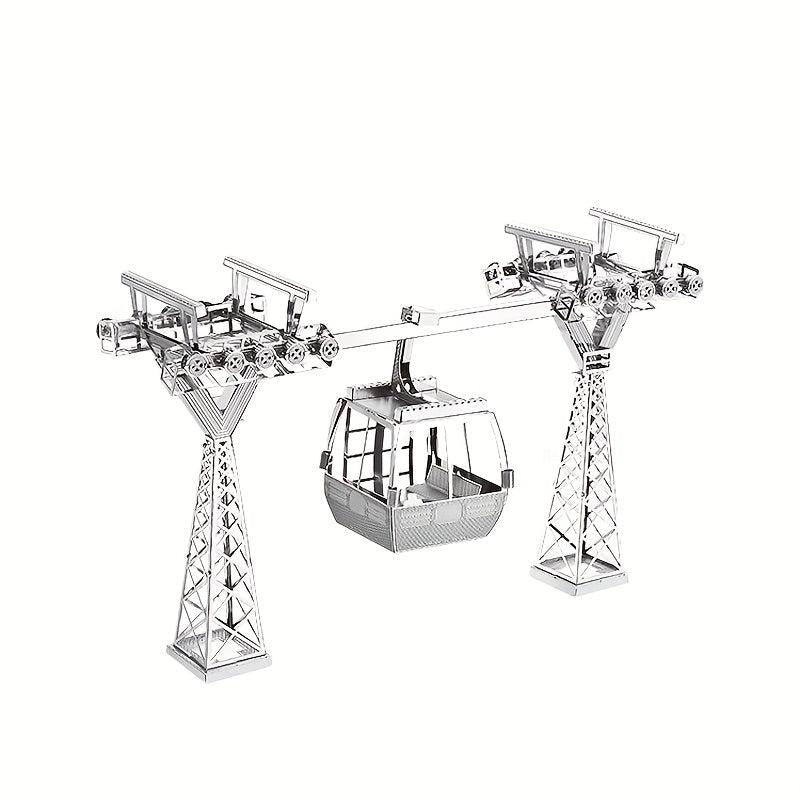 3D Metal Jigsaw Puzzle DIY Cable Car Model Educational Toy