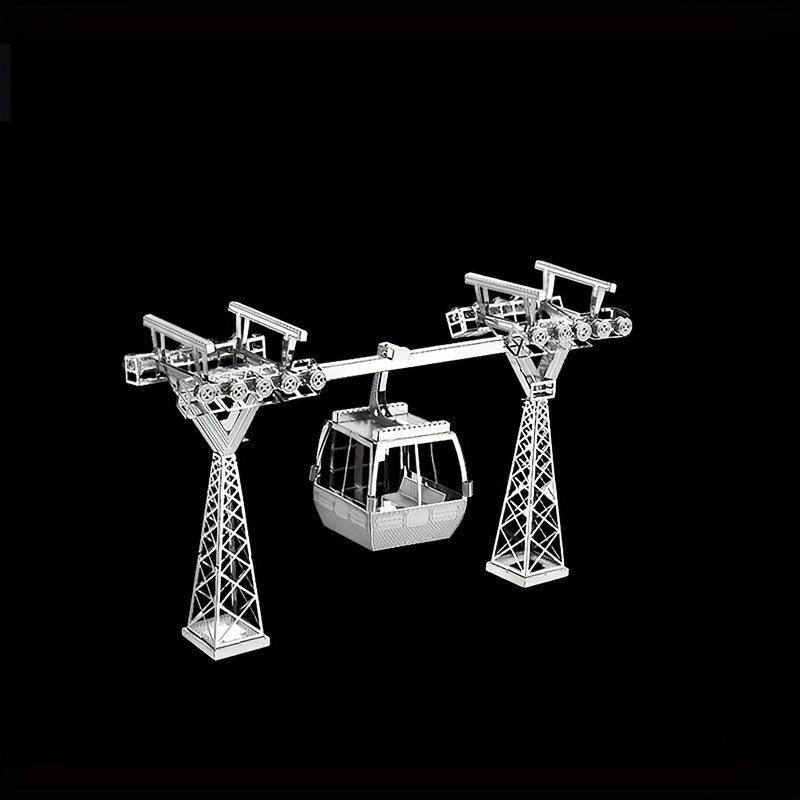 3D Metal Jigsaw Puzzle DIY Cable Car Model Educational Toy