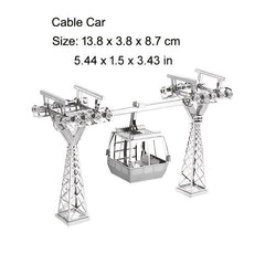 3D Metal Jigsaw Puzzle DIY Cable Car Model Educational Toy