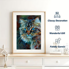 Wooden Cat Puzzle for Adults and Children