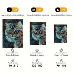 Wooden Cat Puzzle for Adults and Children