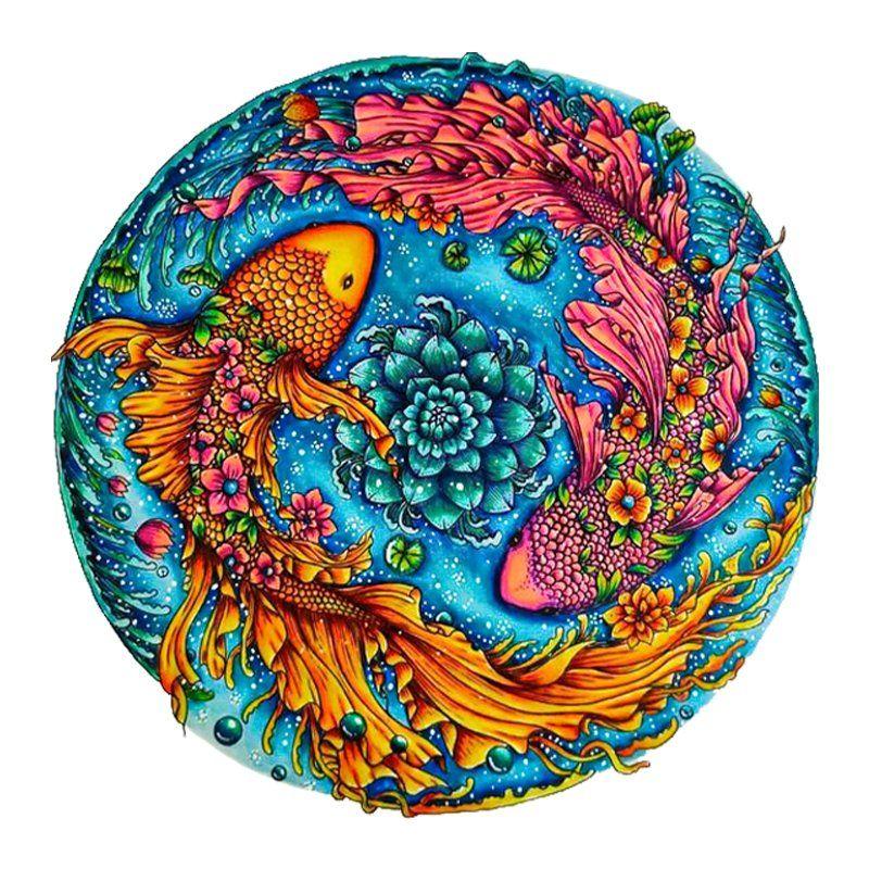 Wooden Koi Fish Puzzle - Unlock Nature's Beauty