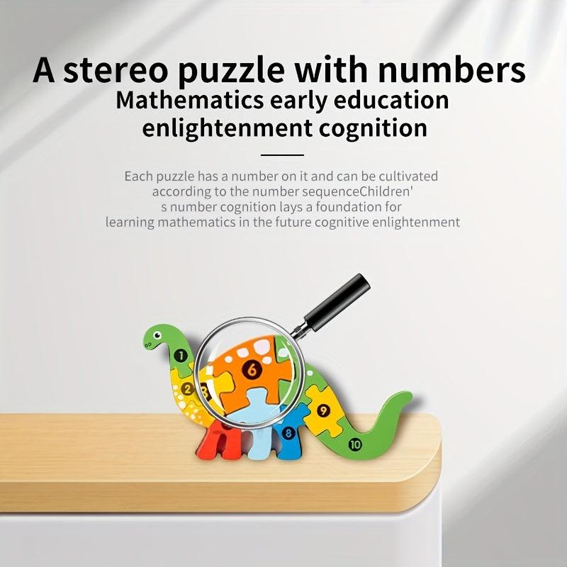 3D Dinosaur Wooden Puzzle Educational Game Toy