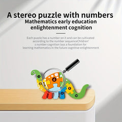 3D Dinosaur Wooden Puzzle Educational Game Toy