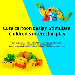 3D Dinosaur Wooden Puzzle Educational Game Toy