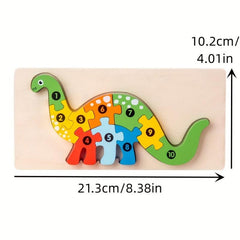 3D Dinosaur Wooden Puzzle Educational Game Toy