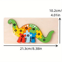 3D Dinosaur Wooden Puzzle Educational Game Toy