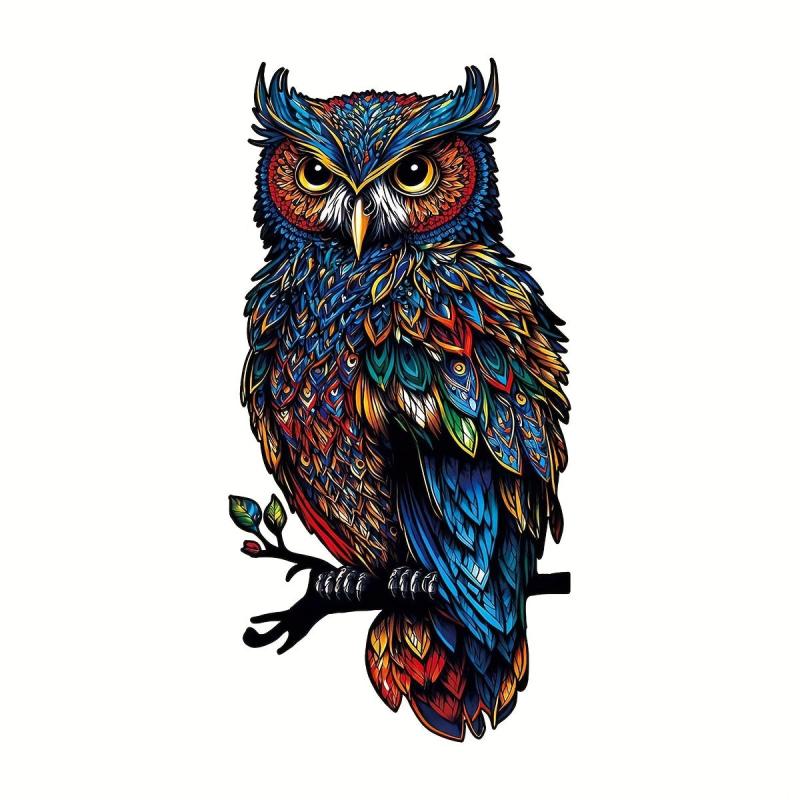 Owl Wooden Puzzle Toy Home Decoration Painting