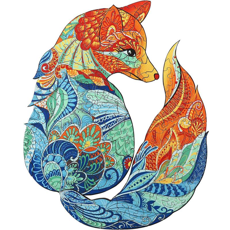 Fox Wood Puzzle Kid Toy A3 A4 A5 Size Puzzle Box