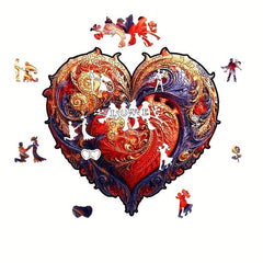 Mechanical Heart Wooden Puzzle for Adults