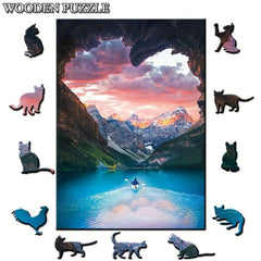 Wooden Animal Shaped Jigsaw Puzzles - Perfect Gift for Adults & Teens